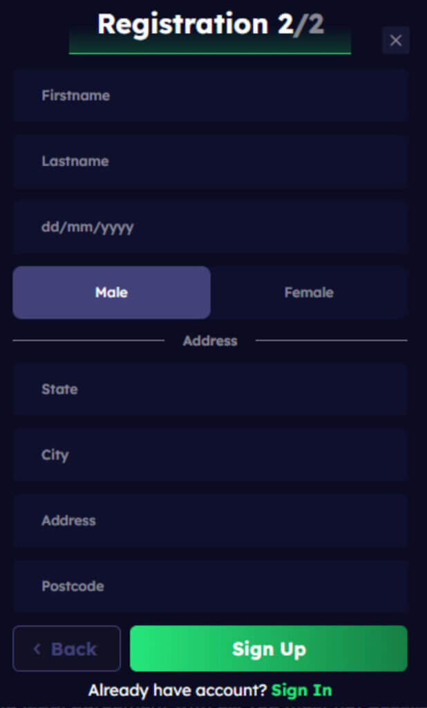 Bet4Slot - Register New Player