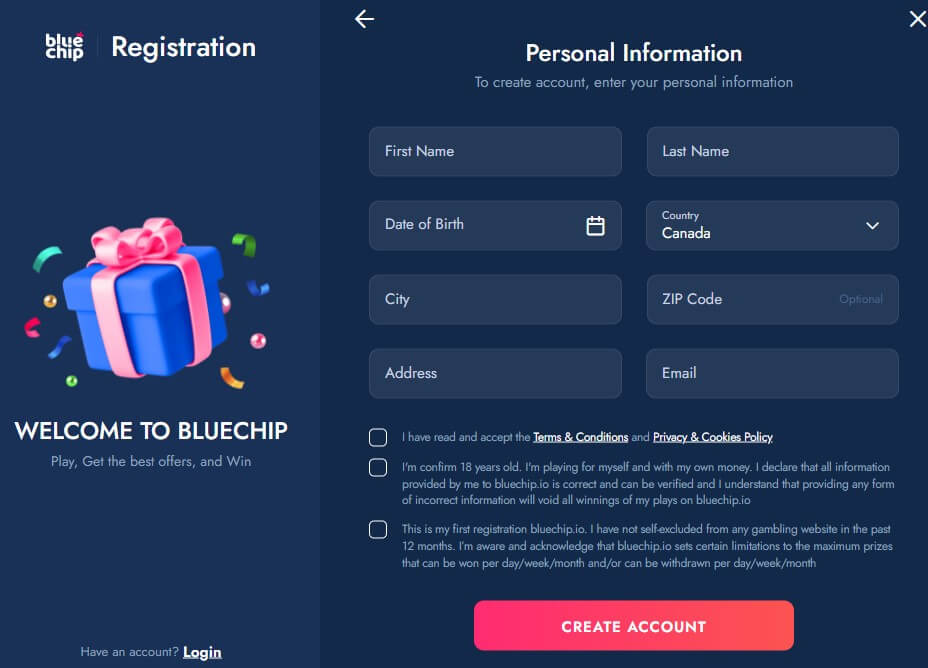 Fortunately, you won’t be bogged down with a long list of documents to <strong>authenticate your identity at Bluechip</strong> . To make withdrawals, simply validating your phone number or email is sufficient.