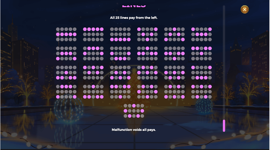Paylines for Christmas Plaza Double Max