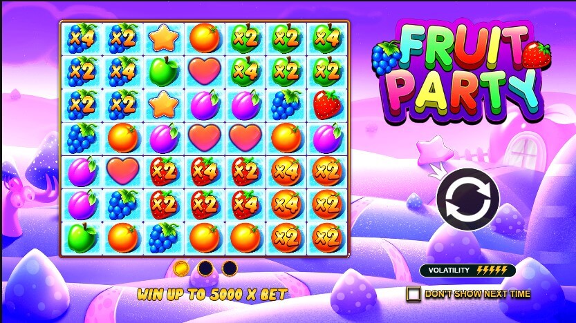 Fruit Party online casino slot from Pragmatic Play in Canada.