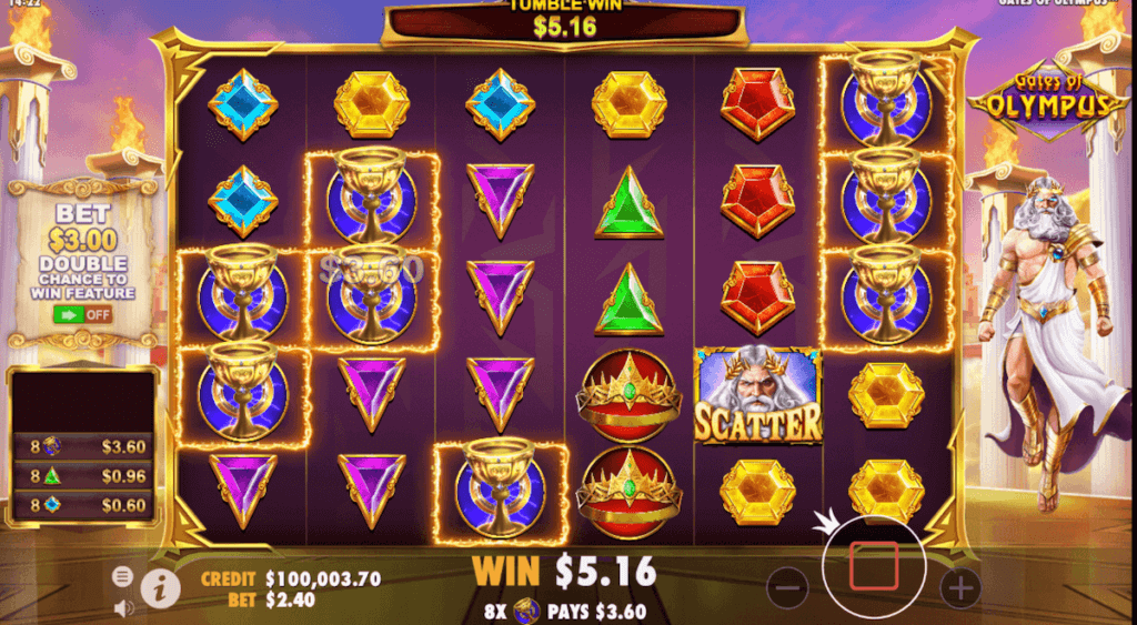 <strong>Winning combos lead to symbols disappearing, making way for new ones to fall into place.</strong>