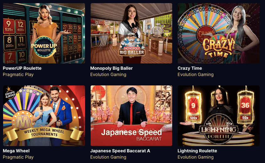 Highroller Casino offers an experience with Live Dealer Tables.