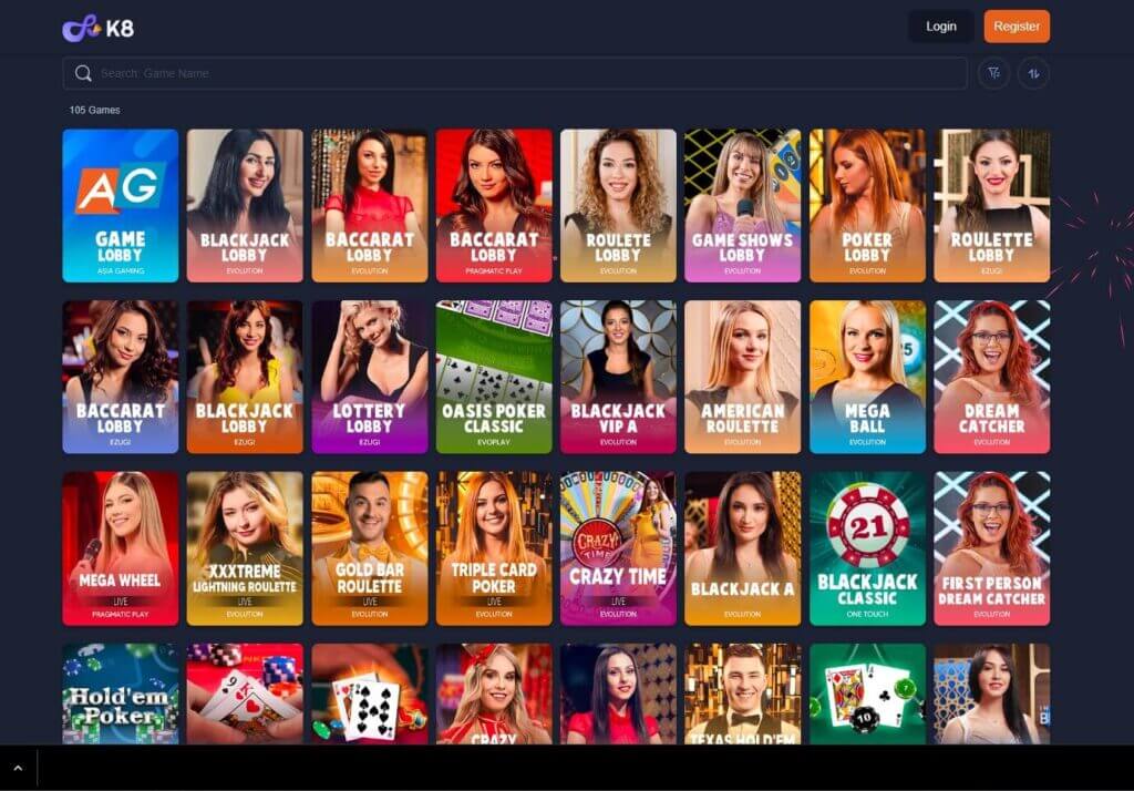 K8 Casino Canada Live Titles