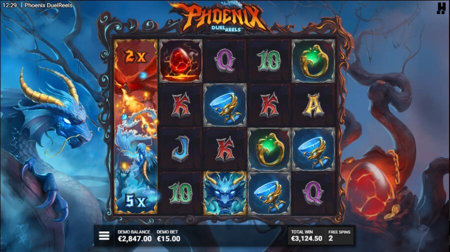 Phoenix DuelReels - Fire and Water bonus game
