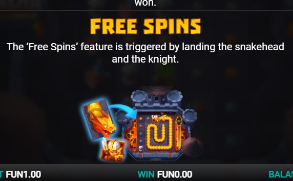 This process can <strong>trigger additional free spins</strong> . If the snake fails to reach the knight, it will crash into itself, ultimately terminating the free spin rounds.