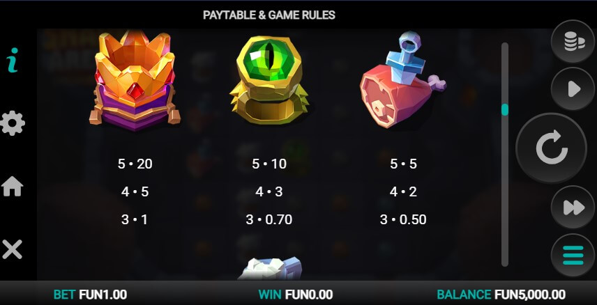 A unique aspect of Relax Gaming's design for this slot is the absence of playing card symbols. Instead, rainbow-colored coins serve as the least rewarding symbols.