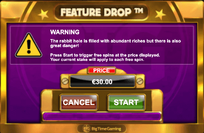 Using this feature will allow you to take a shortcut to gaining free spins, with the cost determined by your betting level.