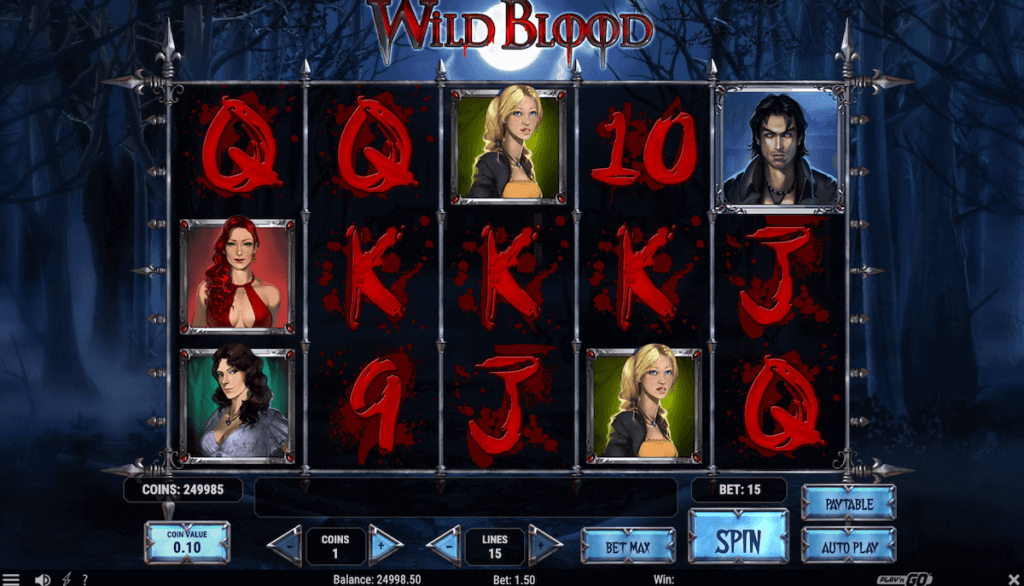 Wild Blood online made by Play’n GO features engaging reels.