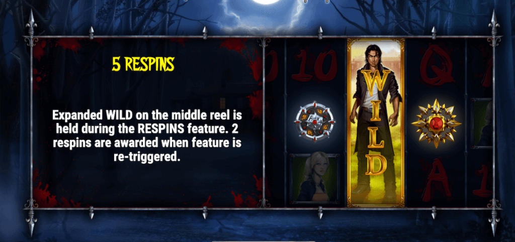 To activate the re-spins, players need the wild symbol to occupy the center reel alongside two talisman symbols. This combination triggers five free spins; additional talismans collected during this bonus can award two more spins. A notable aspect is that the wild remains locked in the middle reel throughout the duration of the feature.