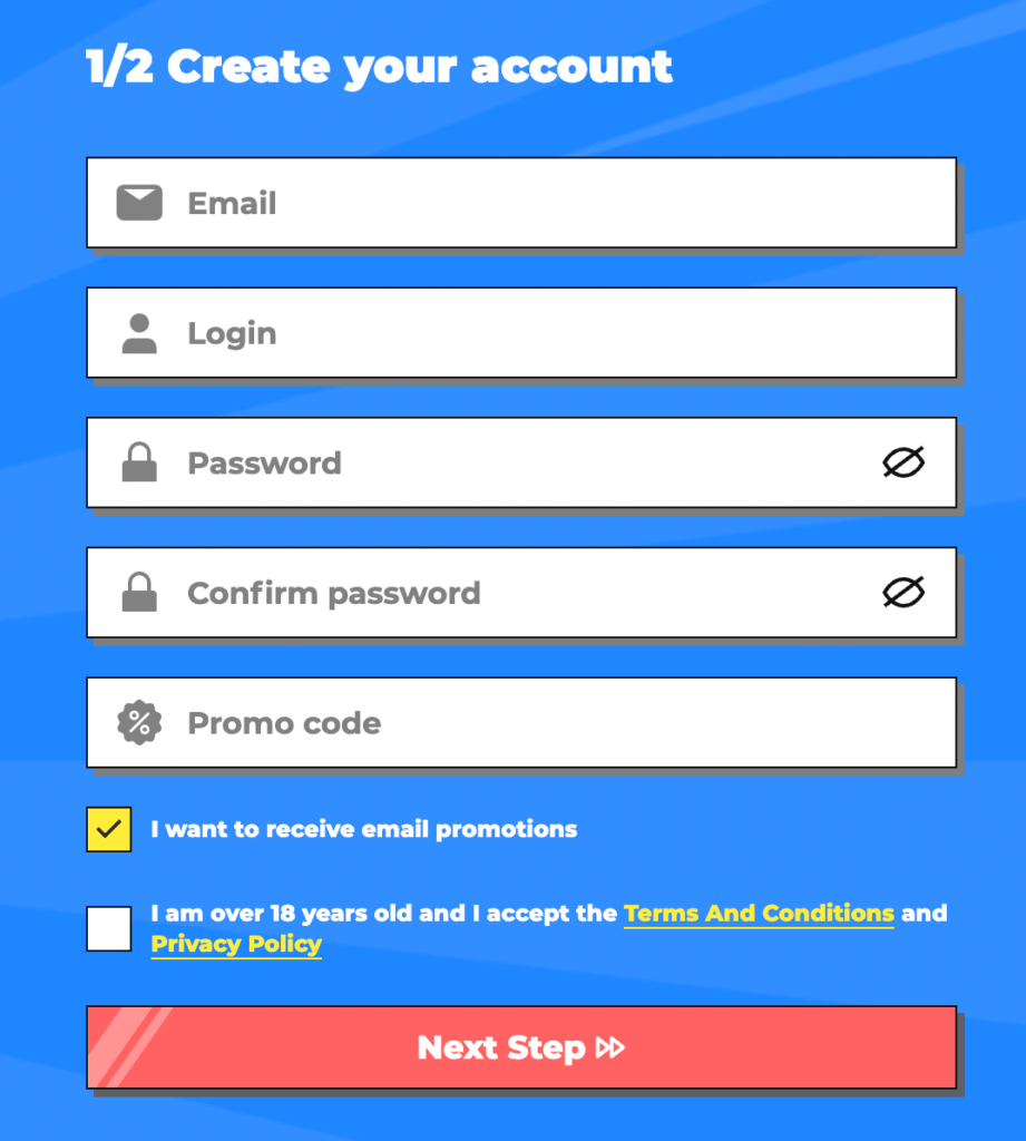 Winstoria Casino Canada registration process
