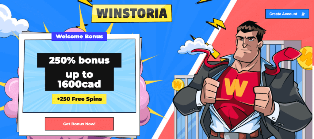 Winstoria Casino review offers a fantastic welcome bonus