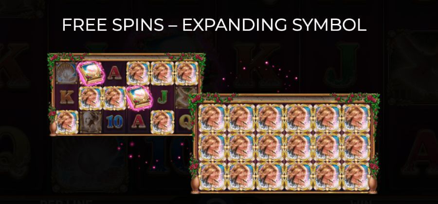 <strong>Expanding symbols are part of the game’s free spins feature</strong> . Before each spin, one symbol is randomly chosen to expand on every winning spin. Unlike the base game, expanded symbols don’t require consecutive reels to trigger a win.
