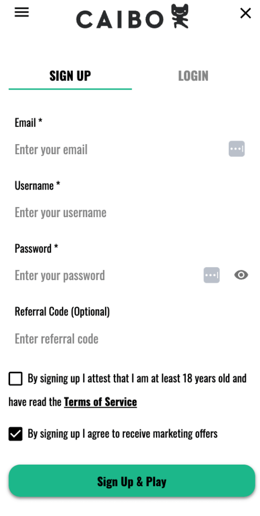 By clicking the link within the email, your account will be verified instantly, allowing you to begin playing at Caibo.fun.