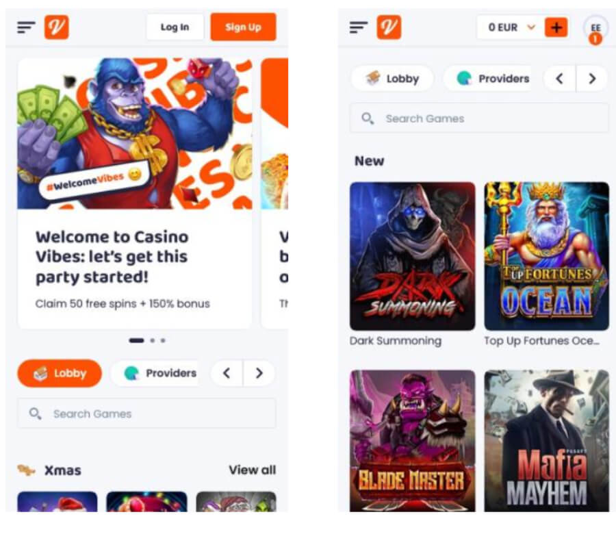 CasinoVibes on Mobile - Canadian Casino Experience