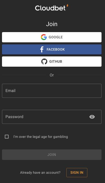 Once logged back into Cloudbet, you will need to provide a few additional details.