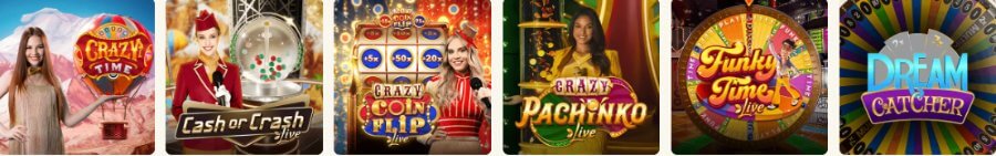 Popular game shows featured at FatFruit Casino.
