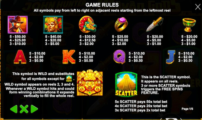 Minimum and Maximum Bets for John Hunter and the Mayan Gods Experience the John Hunter and the Mayan Gods slot first-hand
