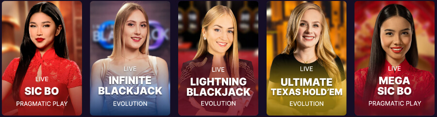 SpinBet live casino offerings - Canadian online gaming