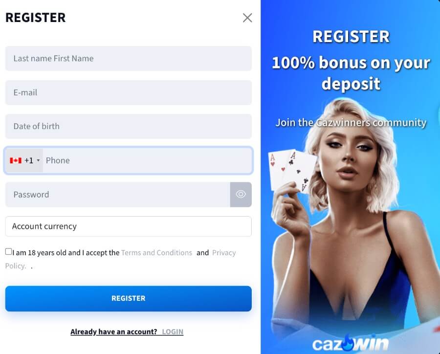 Click โRegisterโ in the upper right corner.