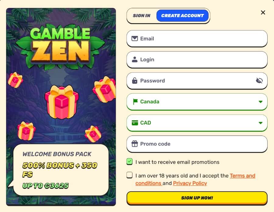 Confirm that you are over 18 and agree to Gamblezen’s Terms and Conditions and Privacy Policy.