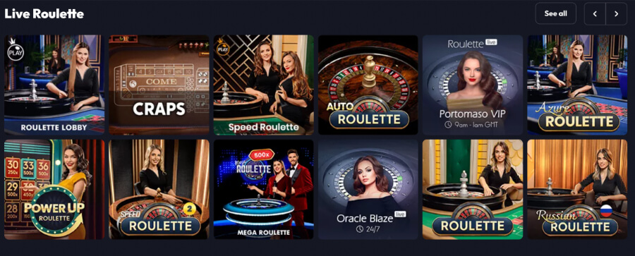 The casino also hosts engaging Live Casino Game Shows, which add to the immersive gaming experience.