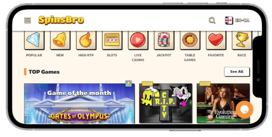 SpinsBro provides a user-friendly mobile platform, allowing players to engage with their favorite games whether at home or on the move.
